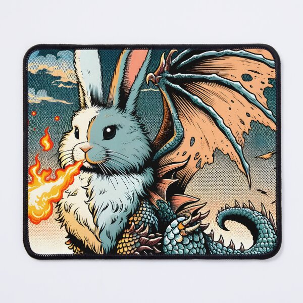 Item preview, Fire Breathing Bunny Dragon #01 designed and sold by BeNiceOrDie.