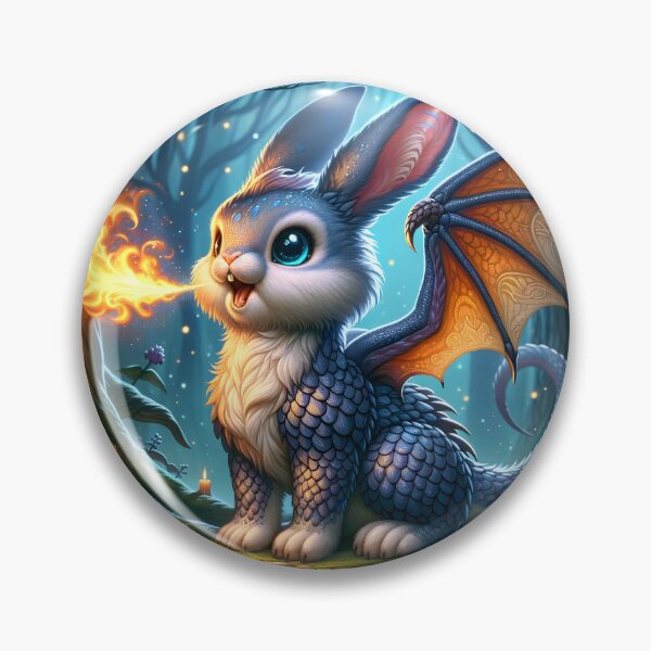 Item preview, Fire Breathing Bunny Dragon #02 designed and sold by BeNiceOrDie.