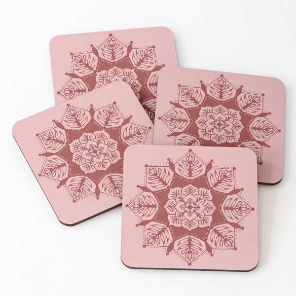 Item preview, Poinsettia Mandala - Rose + Beet designed and sold by Irene Estelle.