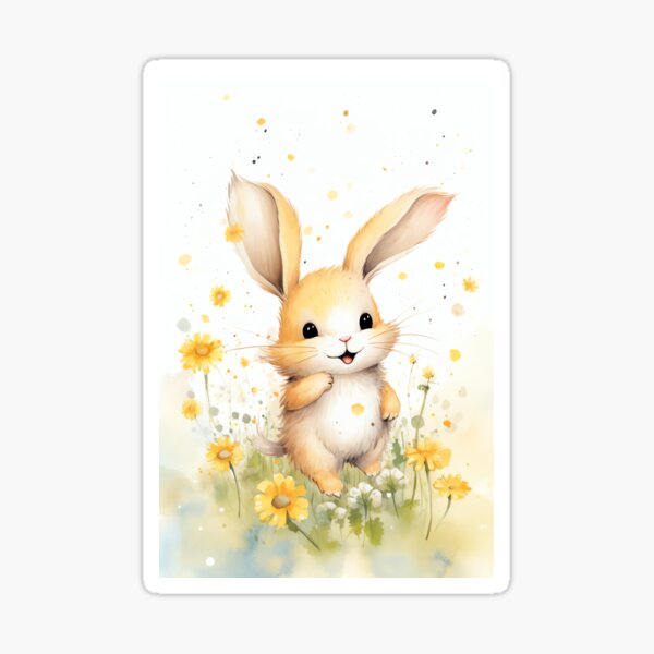 Item preview, Playful rabbit designed and sold by cute-animals99.