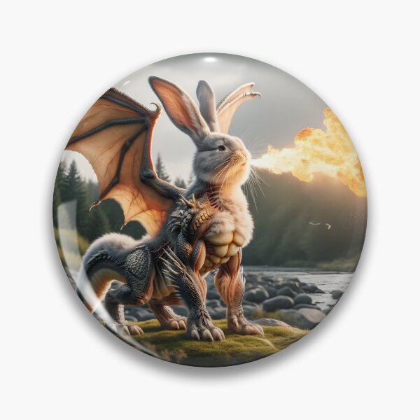 Item preview, Fire Breathing Bunny Dragon #05 designed and sold by BeNiceOrDie.