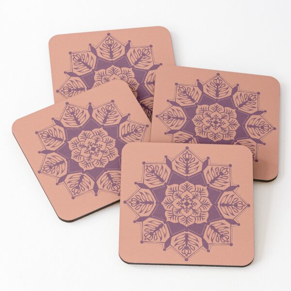 Item preview, Poinsettia Mandala - Coral + Beet designed and sold by Irene Estelle.