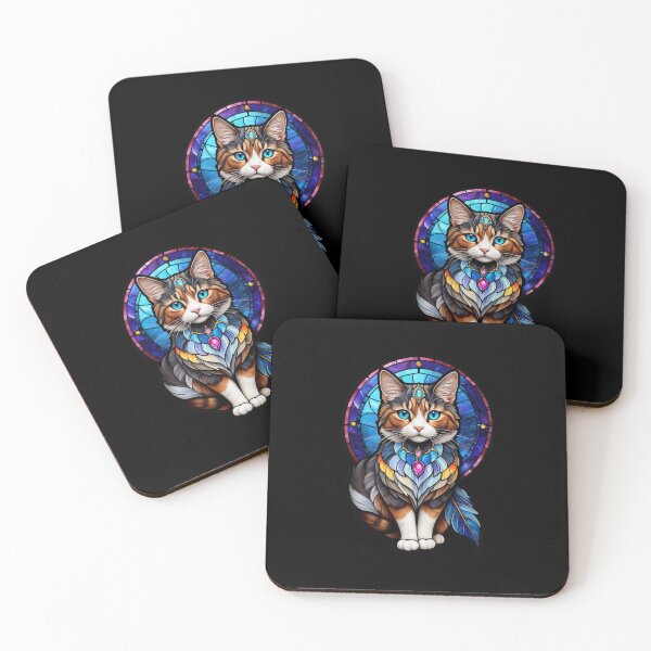 Item preview, Stained Glass Calico Cat designed and sold by Desfix.