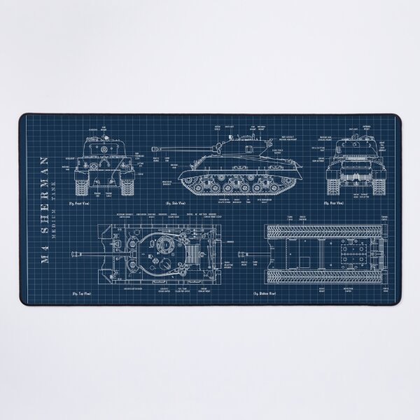 Item preview, M4 SHERMAN Medium Tank (Navy Blueprint) designed and sold by BGALAXY.