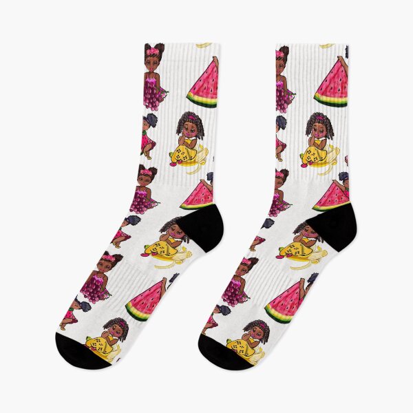 Item preview, Cute anime girls African American, Black girls cottage core fruit aesthetic Natural Afro hair princess designed and sold by Artonmytee.