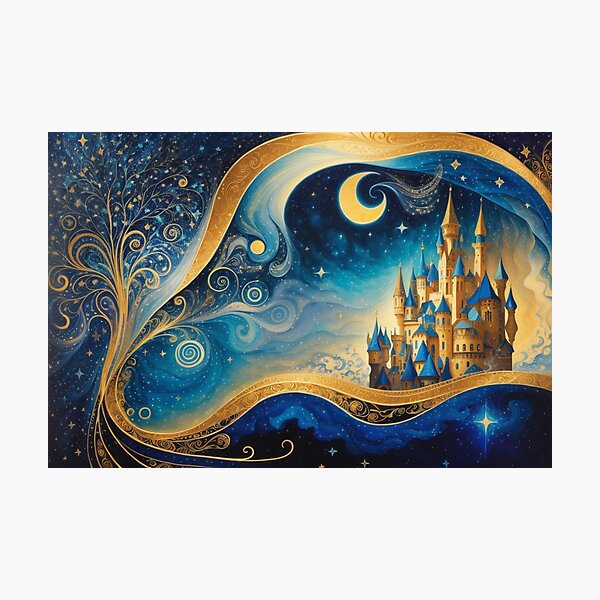 Artikelvorschau, 004 Whimsical illustration of a Magical Night entworfen und verkauft von Alexis Art Collection.