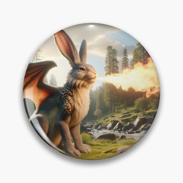 Item preview, Fire Breathing Bunny Dragon #08 designed and sold by BeNiceOrDie.