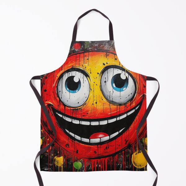 Item preview, Street Art Round Colorful Grinning Face Black Red Yellow White Green designed and sold by G-M-Designs.