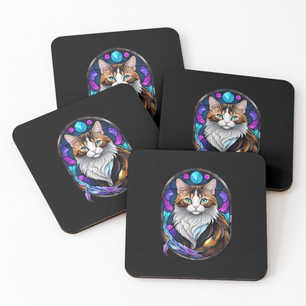Item preview, Stained Glass Calico Cat designed and sold by Desfix.