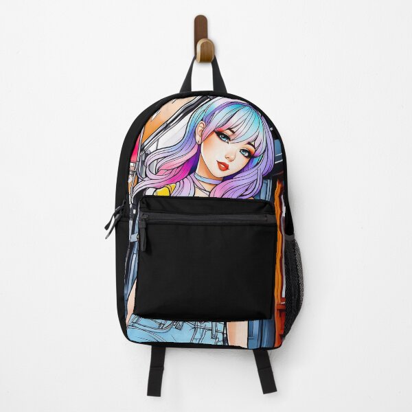 Item preview, Kawaii Anime Teen Girl with Pastel Colorful Hair designed and sold by AnimeMangaGirls.