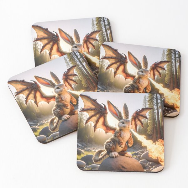 Item preview, Fire Breathing Bunny Dragon #12 designed and sold by BeNiceOrDie.