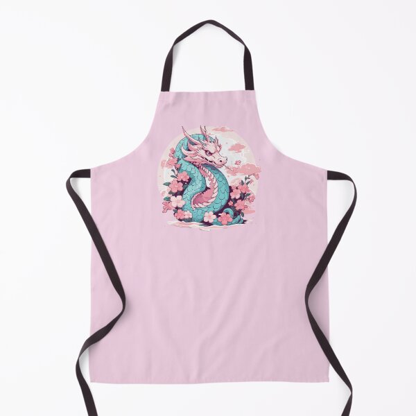 Item preview, Pink Dragon with Flowers designed and sold by SunMoonMilk.