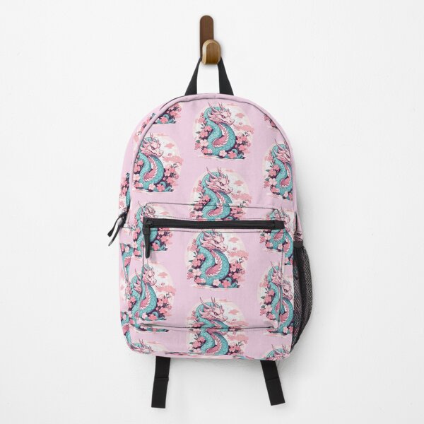 Item preview, Pink Dragon with Flowers designed and sold by SunMoonMilk.