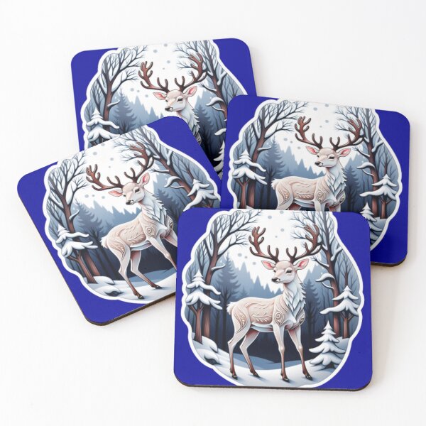 Item preview,   cozy winter fantasy white deer  designed and sold by aipaint.