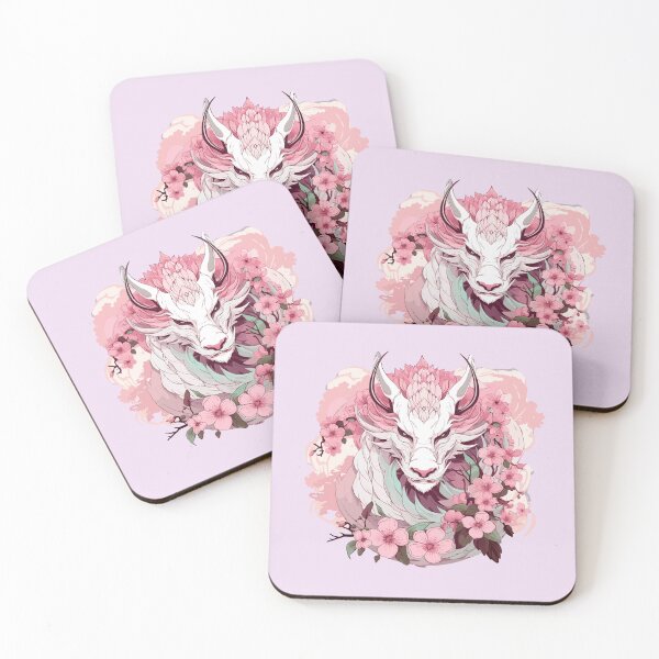 Item preview, Pink Dragon with sakura flowers designed and sold by SunMoonMilk.