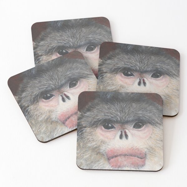Item preview, Black-and-white snub-nosed monkey designed and sold by elinjohnsen.