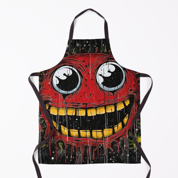 Item preview, Street Art Round Evil Grinning Face Black Red Yellow White designed and sold by G-M-Designs.