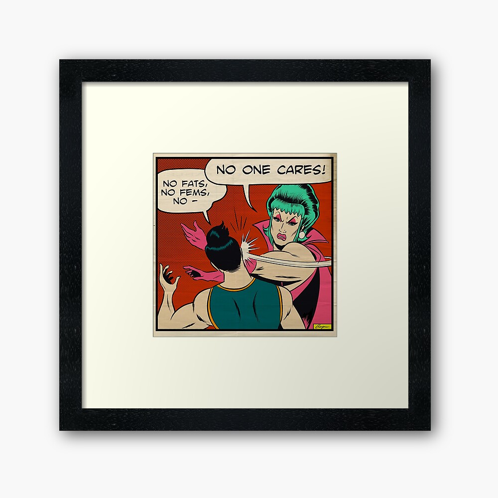 No one cares Framed Art Print
