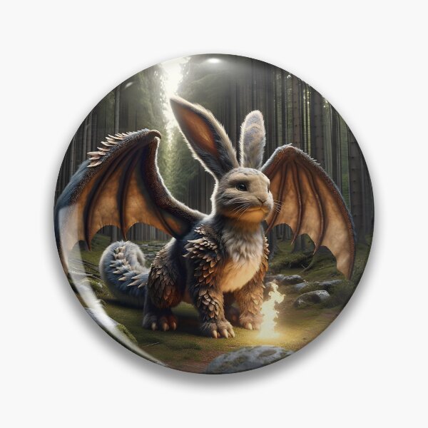 Item preview, Fire Breathing Bunny Dragon #15 designed and sold by BeNiceOrDie.