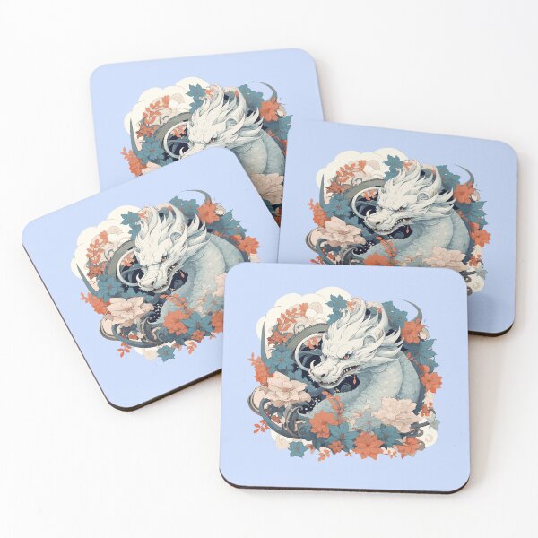 Artikelvorschau, Aesthetic white Chinese dragon  entworfen und verkauft von SunMoonMilk.