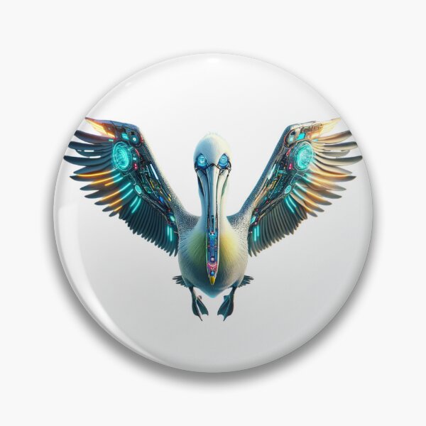 Item preview, Digital Soarer - Neon Pelican designed and sold by MrAI-Store.
