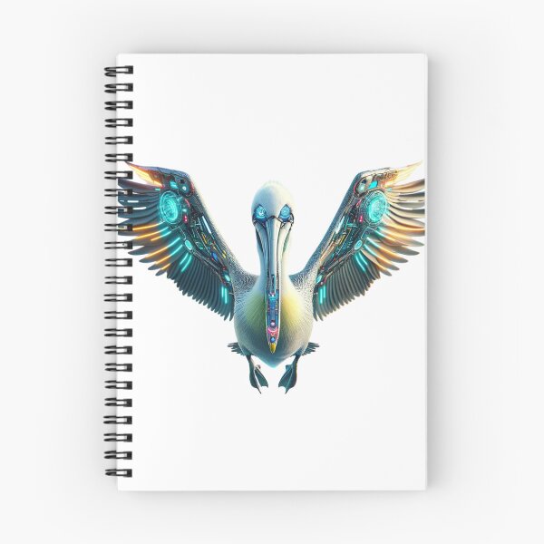 Item preview, Digital Soarer - Neon Pelican designed and sold by MrAI-Store.