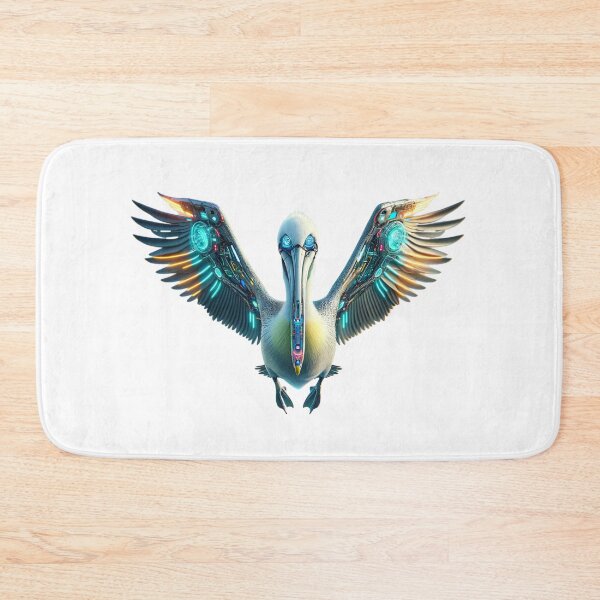 Item preview, Digital Soarer - Neon Pelican designed and sold by MrAI-Store.
