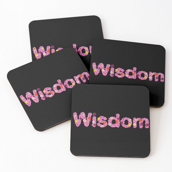 Item preview, Colorful Flowers Arranged to Spell “wisdom” designed and sold by CJansuebsri.