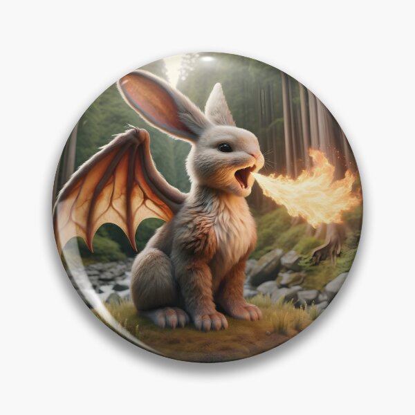 Item preview, Fire Breathing Bunny Dragon #19 designed and sold by BeNiceOrDie.