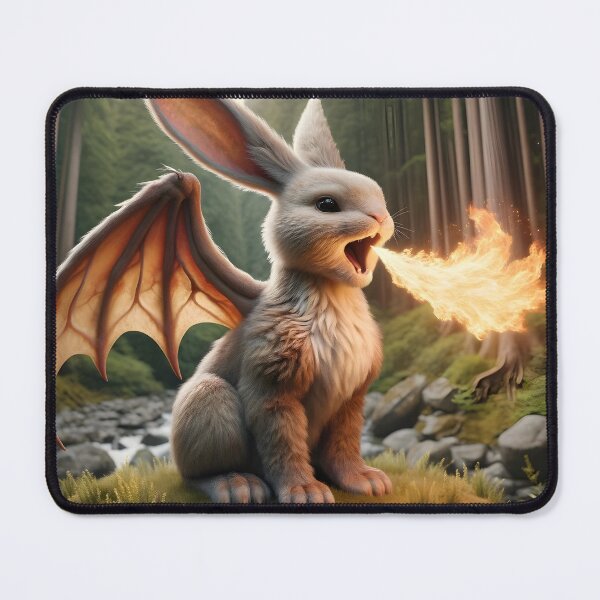 Item preview, Fire Breathing Bunny Dragon #19 designed and sold by BeNiceOrDie.