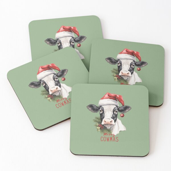 Item preview, Merry Cowmas Christmas Cow designed and sold by SunMoonMilk.