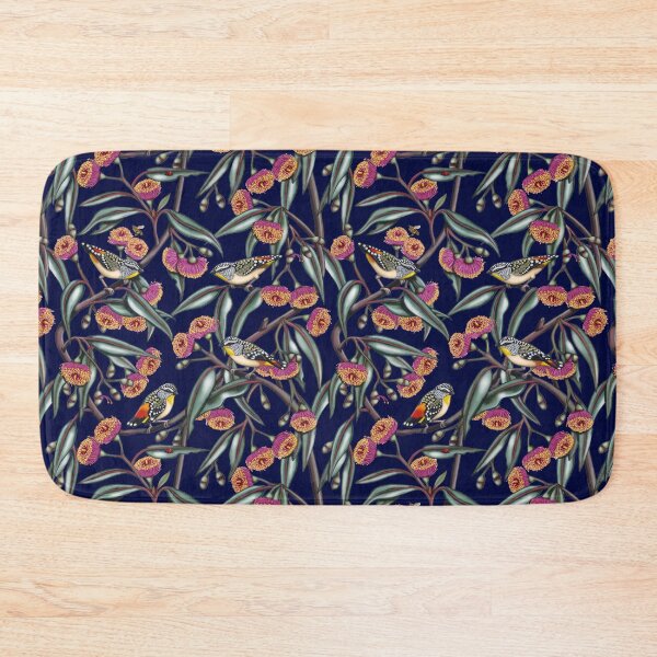 Item preview, Pardalotes in Gum Flowers Repeated Pattern by Australian artist Laural Retz designed and sold by Laural Retz.