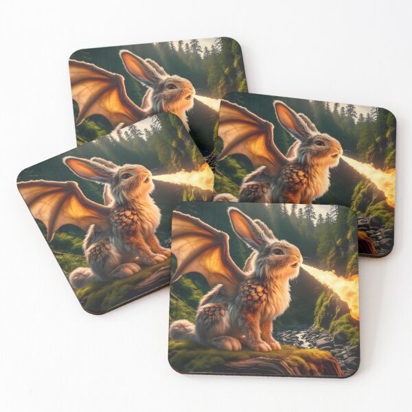 Item preview, Fire Breathing Bunny Dragon #22 designed and sold by BeNiceOrDie.