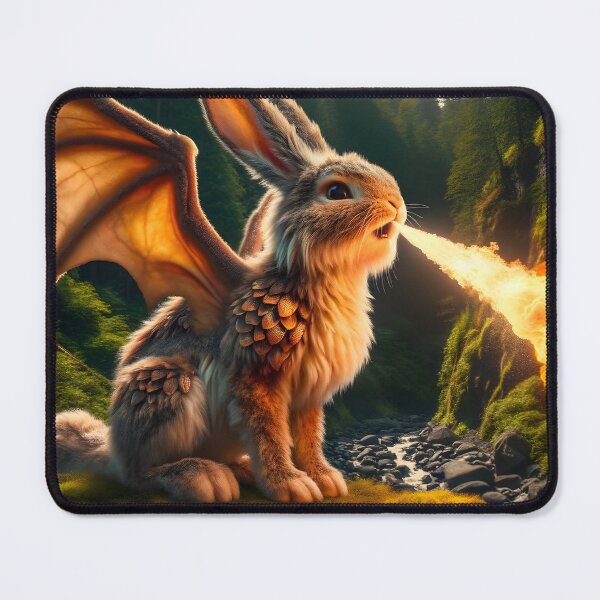 Item preview, Fire Breathing Bunny Dragon #22 designed and sold by BeNiceOrDie.