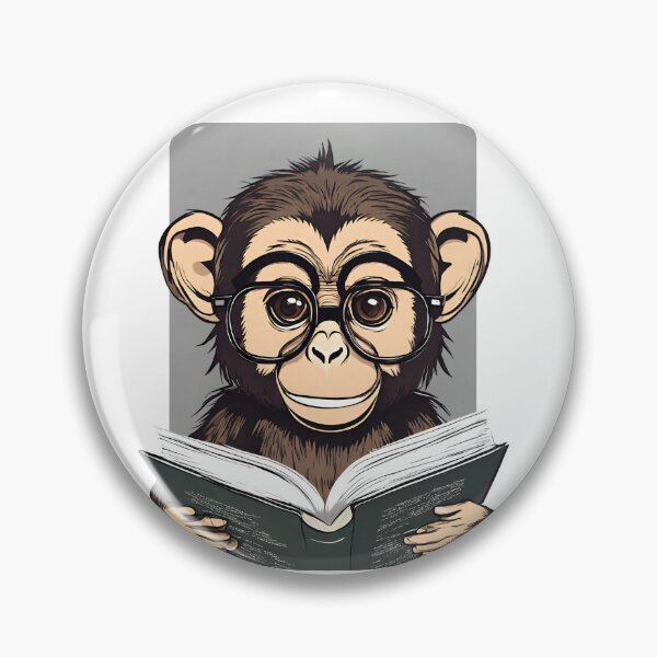 Item preview, monkey reading a book designed and sold by HATIM Belamin.