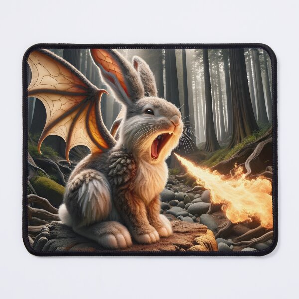 Item preview, Fire Breathing Bunny Dragon #23 designed and sold by BeNiceOrDie.