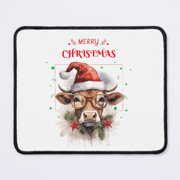 Item preview, Christmas Highland Cow Christmas Cow in Santa Hat  designed and sold by OliveAndSnow.