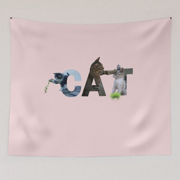 Item preview, A work where you touch a cat's three-dimensional letters and touch a cat designed and sold by Miya-ArtShop.