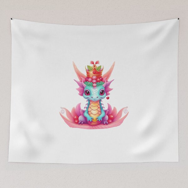 Item preview, Crowned Dragon: A Fun and Fruity Work of Art | Posters | Car Sticker | Phone cases | Wall Art | Home & Living | Gifts | Accessories Sticker designed and sold by MGBLSTORE.