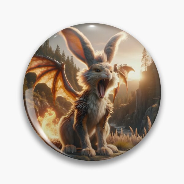 Item preview, Fire Breathing Bunny Dragon #24 designed and sold by BeNiceOrDie.