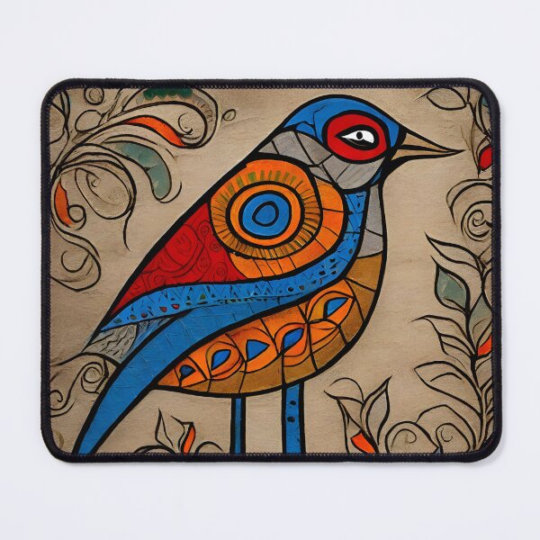 Item preview, Indian traditional bird arts Madhubani style designed and sold by Pride-Casuals.