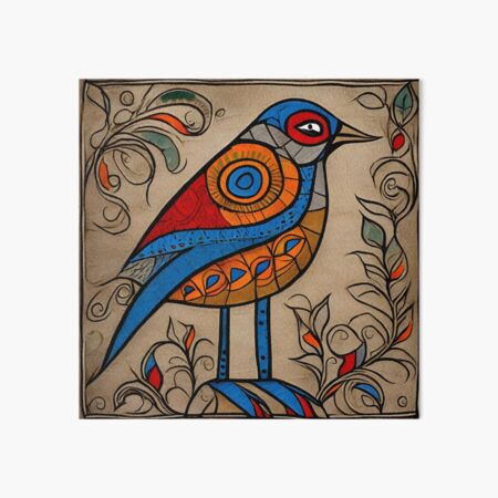 Owl, Madhubani Painting, Indian Folk Art Art Board Print for Sale by  FolkTrends-byAD