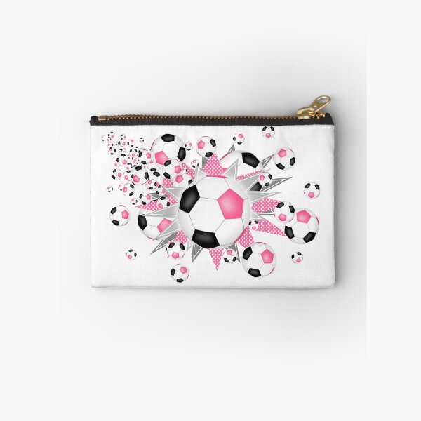 Item preview, pink black soccer balls & stars designed and sold by katzdzynes.