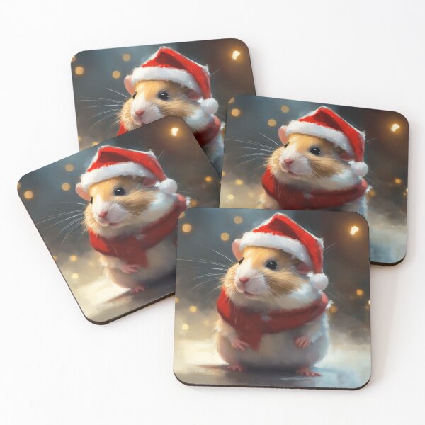 Item preview, Cute Hamster in Christmas Hat designed and sold by cr6zym1nd.