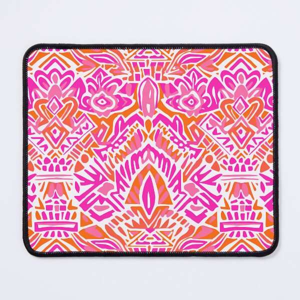 Item preview, Preppy oriental pattern with pink and orange elements designed and sold by FK-UK.