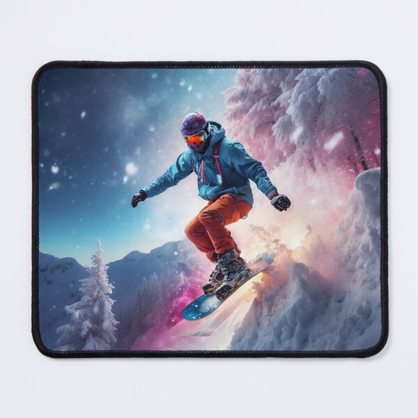 Item preview, Thrill-Seeking Snowboarder Shredding Through Breathtaking Nature designed and sold by ArtLab-store.