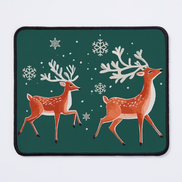 Item preview, Snowy Reindeers, Winter Christmas  Reindeers designed and sold by GirlGlowGraphic.