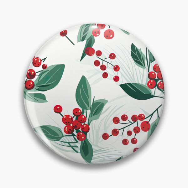 Artikelvorschau, Stechpalmenbeeren-Weihnachtsmuster entworfen und verkauft von Inky-Spiration.