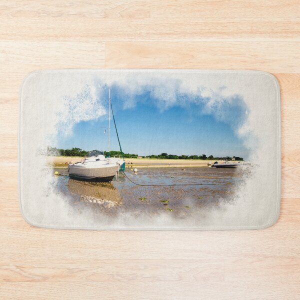 Item preview, Watercolor of boats laying on the beach designed and sold by FotoMahieu.