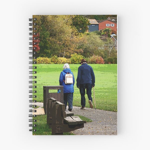 Item preview, Old couple walking on a path in the park designed and sold by santoshputhran.